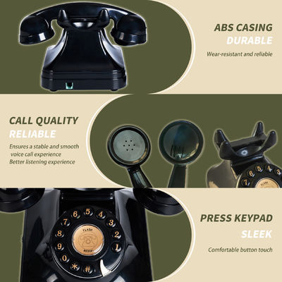 Opladen bruiloft Audio Gastenboek Zwart Vintage Telefoon Stemrecorder Voor Herinneringen