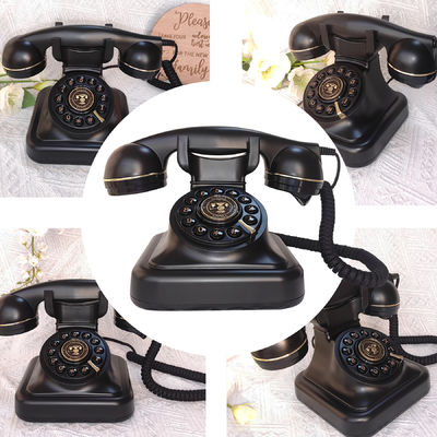 Witte telefoon gastenboek met ingebouwde accessoires USB-kabel