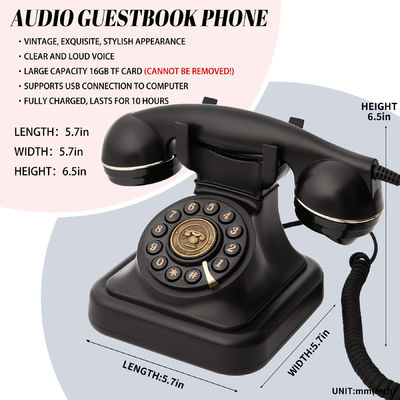 Traditionele souvenirs Audio Gastenboek 6.4in Recorder Gastenboek Voor het behoud van herinneringen