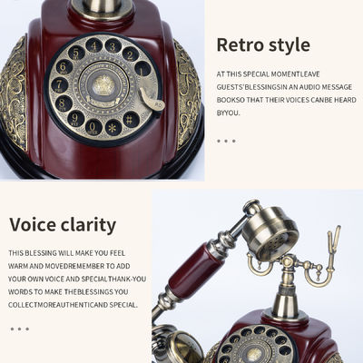 Retro Voice Phone Gastenboek Baby douches Bruiloftsboek Boodschappen voor het vastleggen van wensen