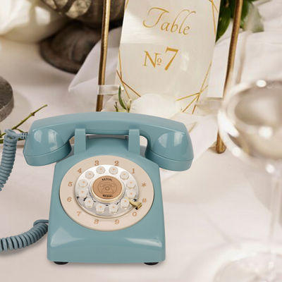 Speciale dag trouwtelefoon gastenboek blauw opladen bruiloft gasten audioboek