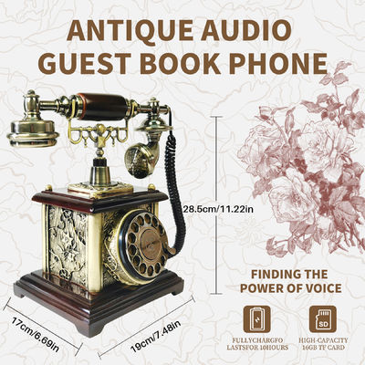 Moderne trouwtelefoon gastenboek elegant Diy Audio gastenboek voor hartgrondige berichten