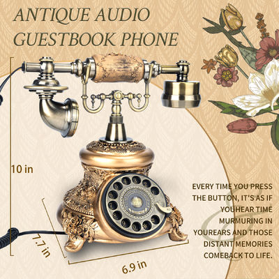 Klassiek huwelijk Telefoon Gastenboek Retro Handwerk Audio Huwelijk Gastenboek Voor koppels