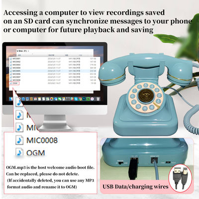 USB-compatibel gastenboek telefoon knop ontwerp voicemail audio gastenboek ODM