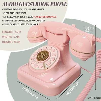 Gebeurtenis Voice Guest Book Wedding Plastic Clear Recording Wedding Phone Guest Book 10 uur