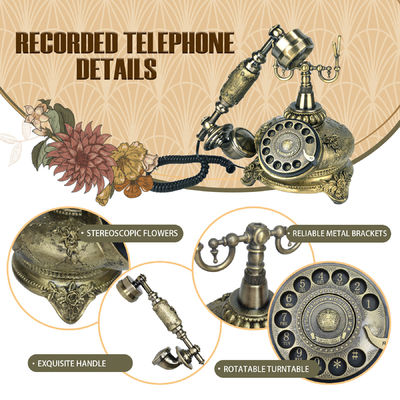 Brons Gastenboek Telefoon Antiek Audio Gastenboek Telefoon Voor Belijdenis