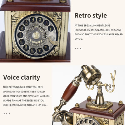 Brons Vintage Gastenboek Telefoon Voicemail Huwelijk Gastenboek Europese stijl Plastic Build