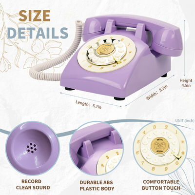USB-compatibele telefoon gastenboek telefoon opname plastic voor baby douches