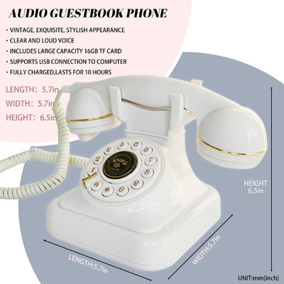 Witte voicemail telefoon gastenboek bruiloft voicemail audio helder geluid