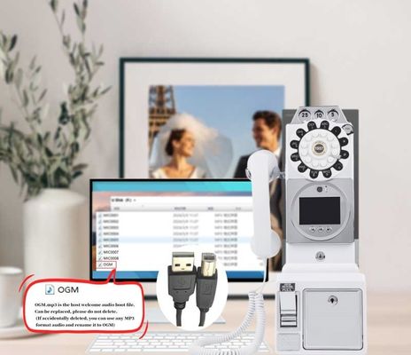 Gepersonaliseerd Retro Wedding Audio Video Gastenboek ABS Plastic Banquet Party Gastenzegening Inlogboek Gepersonaliseerd Stembericht