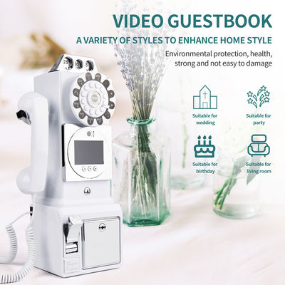 Gepersonaliseerd Retro Wedding Audio Video Gastenboek ABS Plastic Banquet Party Gastenzegening Inlogboek Gepersonaliseerd Stembericht