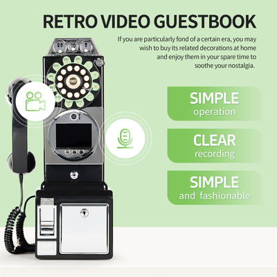 Gepersonaliseerd Retro Wedding Audio Video Gastenboek ABS Plastic Banquet Party Gastenzegening Inlogboek Gepersonaliseerd Stembericht