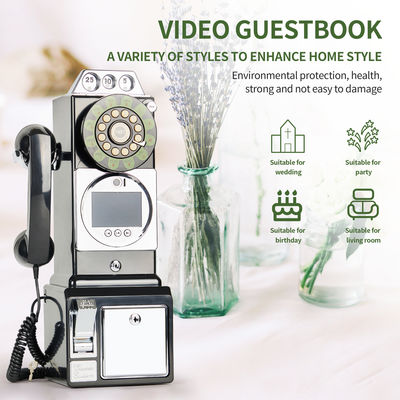 Gepersonaliseerd Retro Wedding Audio Video Gastenboek ABS Plastic Banquet Party Gastenzegening Inlogboek Gepersonaliseerd Stembericht