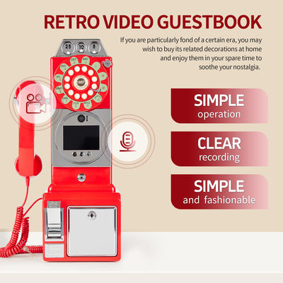 Gepersonaliseerd Retro Wedding Audio Video Gastenboek ABS Plastic Banquet Party Gastenzegening Inlogboek Gepersonaliseerd Stembericht