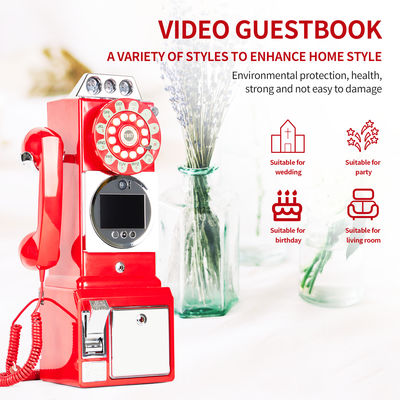 Gepersonaliseerd Retro Wedding Audio Video Gastenboek ABS Plastic Banquet Party Gastenzegening Inlogboek Gepersonaliseerd Stembericht