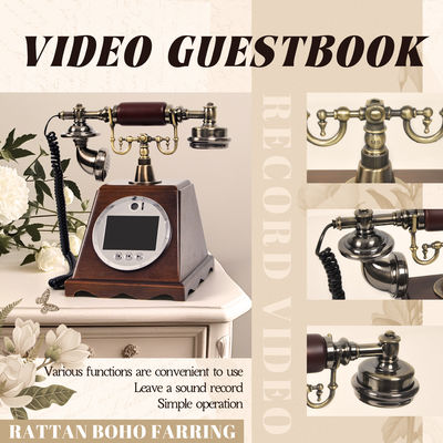 Gepersonaliseerd Retro Wedding Audio Video Gastenboek ABS Plastic Banquet Party Gastenzegening Inlogboek Gepersonaliseerd Stembericht