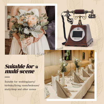 Gepersonaliseerd Retro Wedding Audio Video Gastenboek ABS Plastic Banquet Party Gastenzegening Inlogboek Gepersonaliseerd Stembericht
