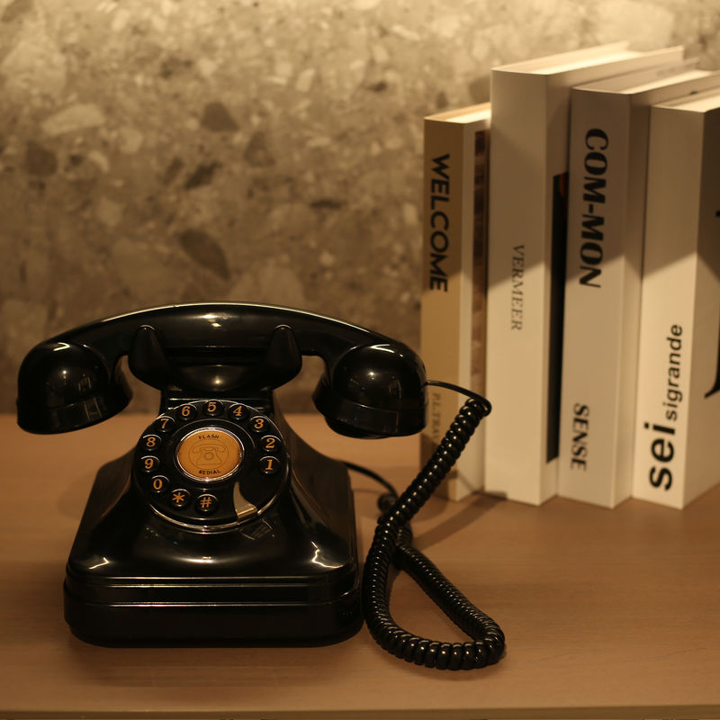 Opladen bruiloft Audio Gastenboek Zwart Vintage Telefoon Stemrecorder Voor Herinneringen