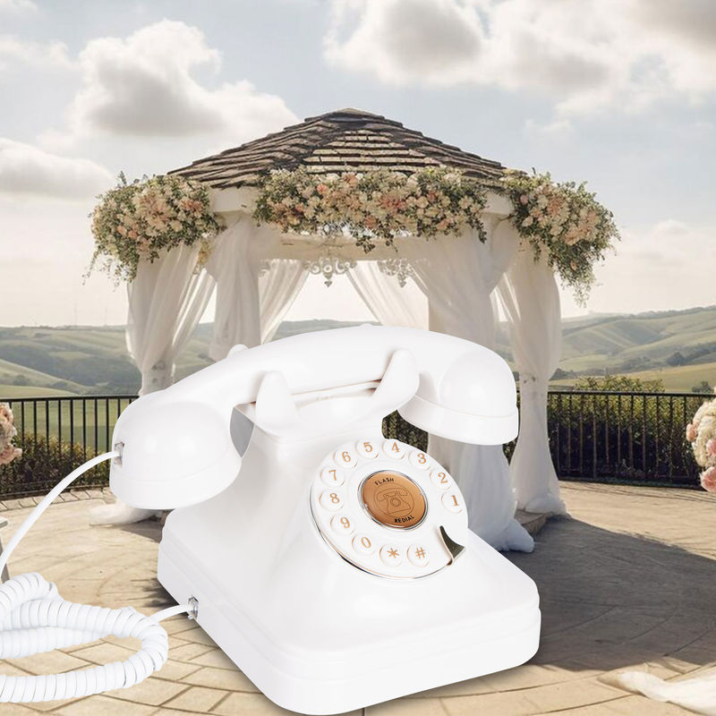 Stylish Wedding Guest Book Telefoon Oplaadbare Power Vintage Telefoon Recorder Voor Bruiloft